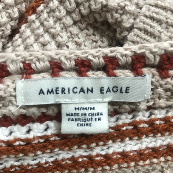 American Eagle Knit Crochet Brown Cropped Tank Top size M - Picture 4 of 5